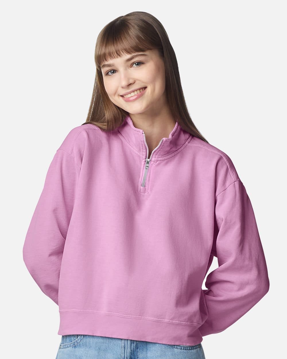 Comfort Colors Women's Garment-Dyed Mid-Length Quarter-Zip Sweatshirt - Image 1