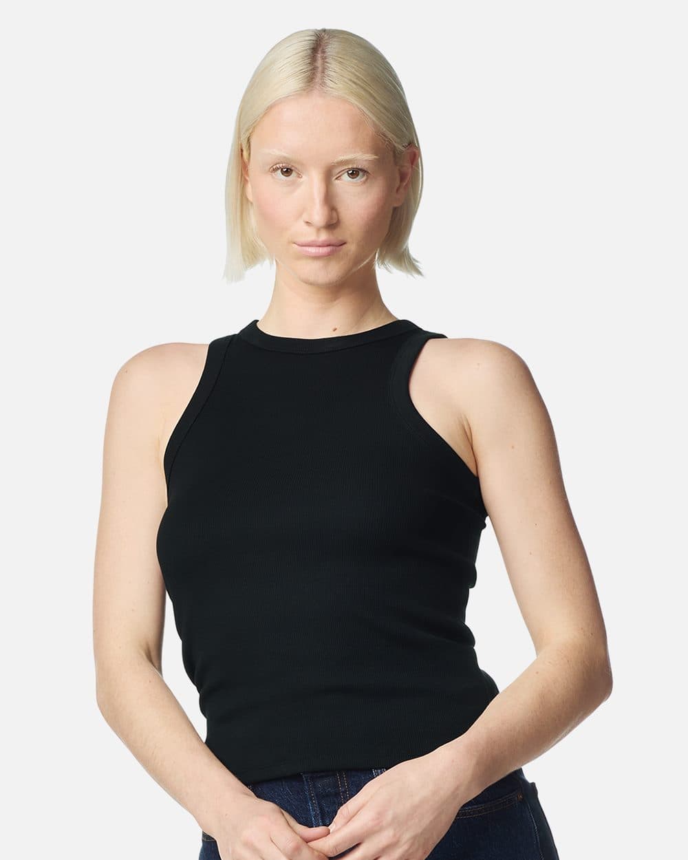 American Apparel Women's Baby Rib Fitted Tank - Image 1