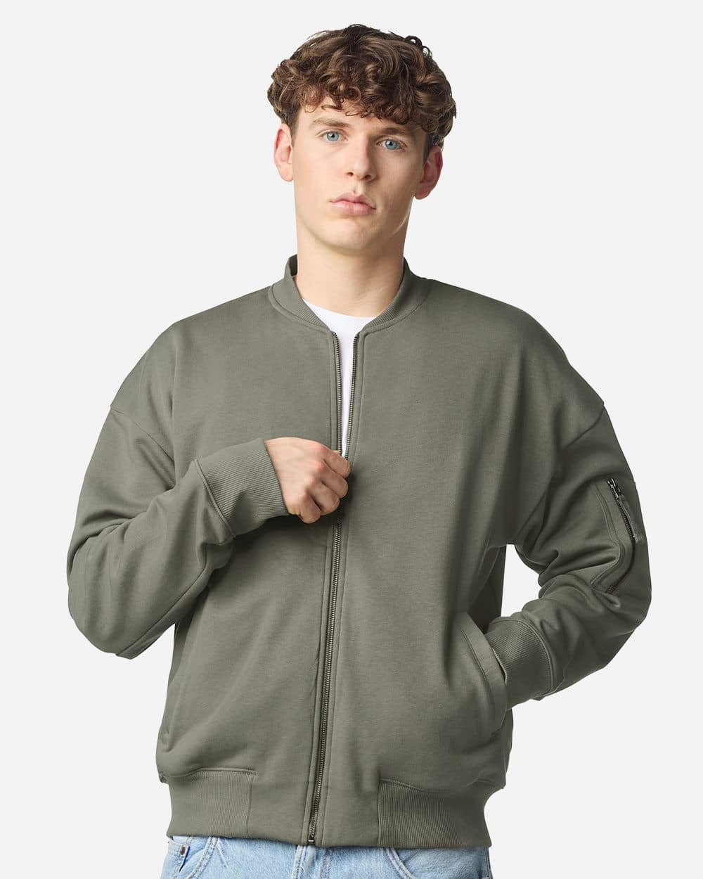 American Apparel Unisex French Terry Bomber Jacket - Image 1