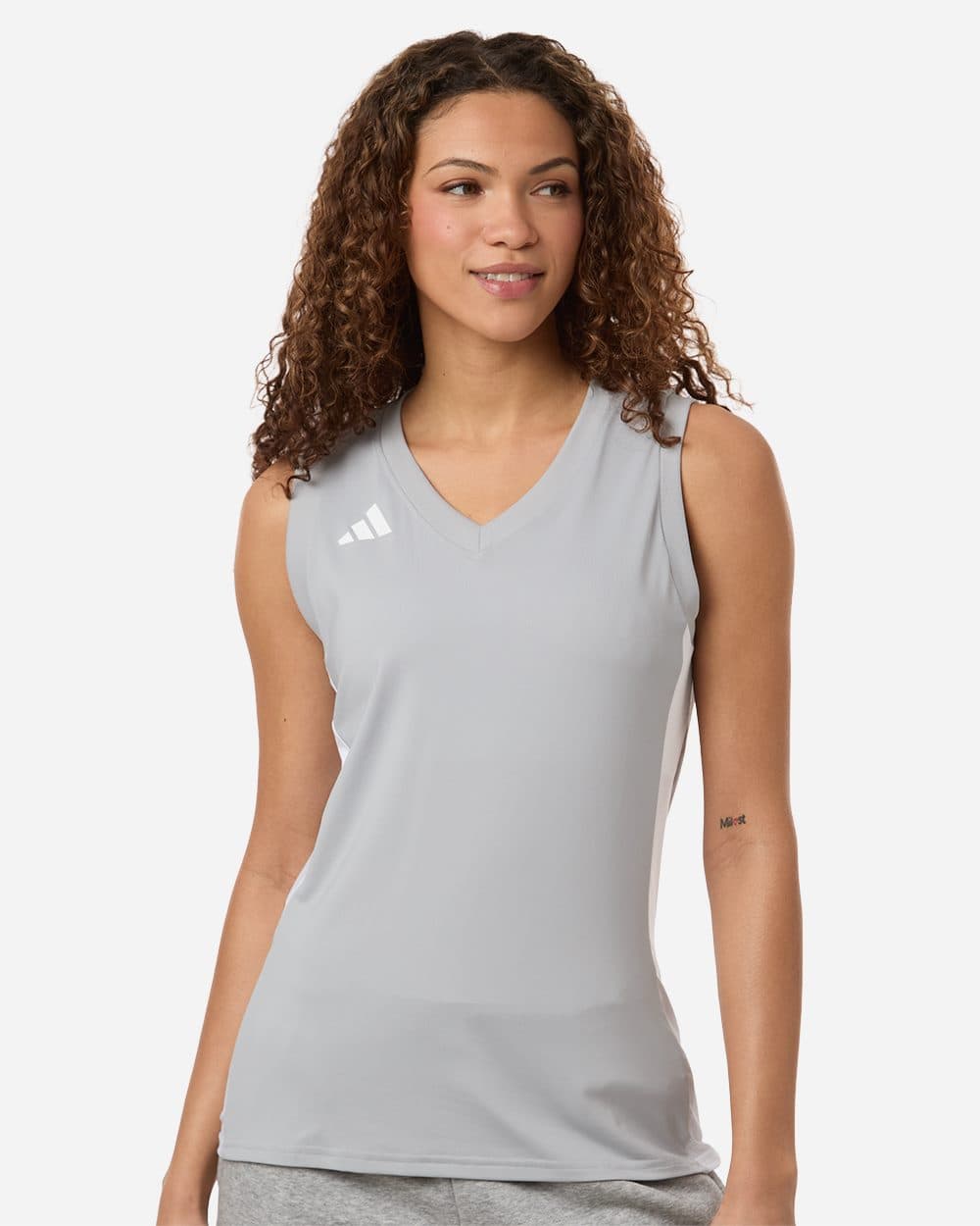 Adidas Women's Quickset V-Neck Sleeveless Jersey - Image 1