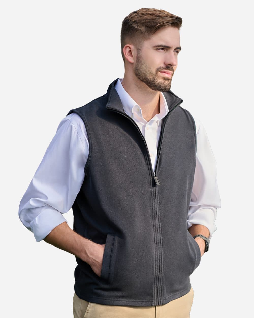 J. America Unisex Element Fleece Vest - Image 1