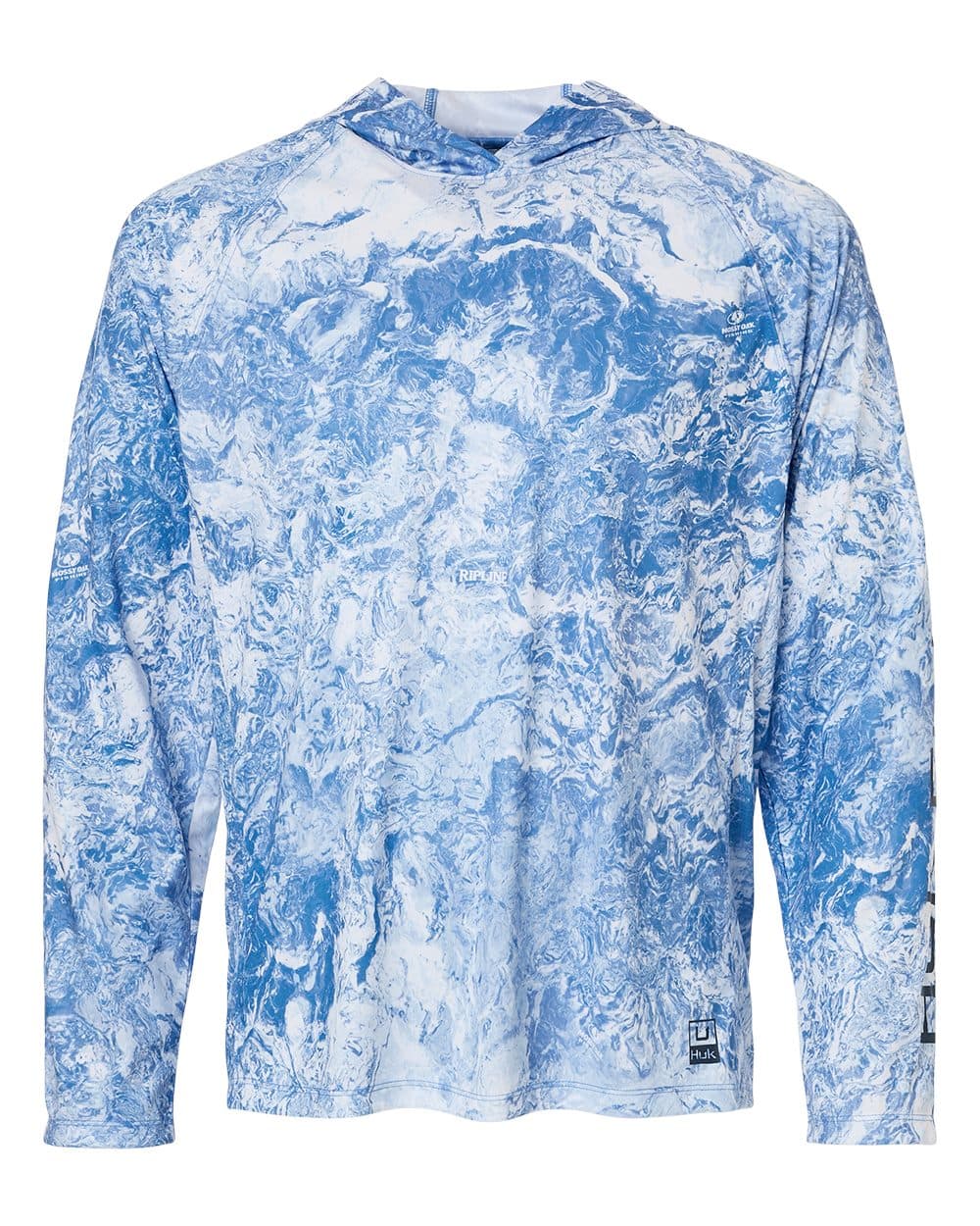 HUK Men's Pursuit Mossy Oak Printed Hooded Long Sleeve T-Shirt - Image 1