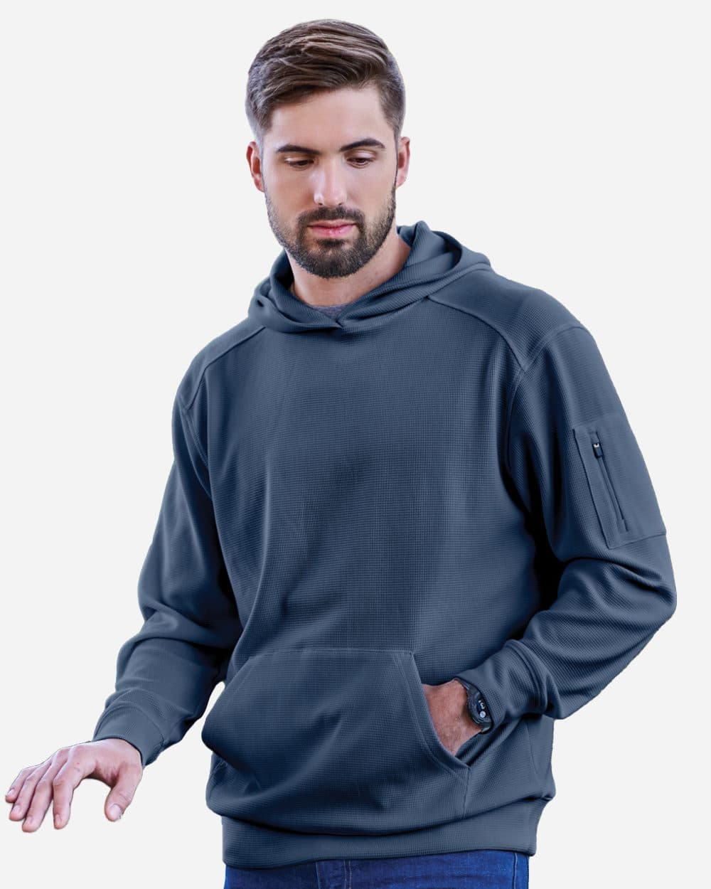 J. America Unisex Maverick Hooded Pullover - Image 1