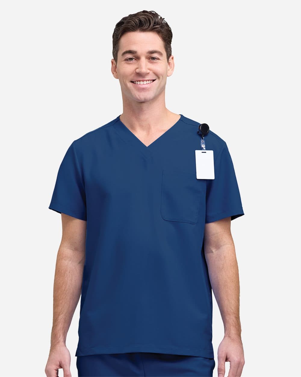 Hanes Men's V-Neck 1 Pocket Scrub Top - Image 1