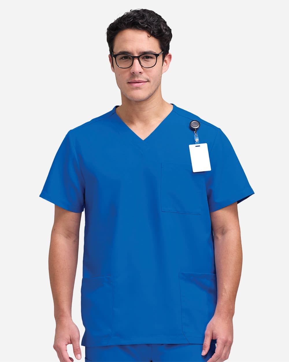 Hanes Men's V-Neck 3 Pocket Scrub Top - Image 1