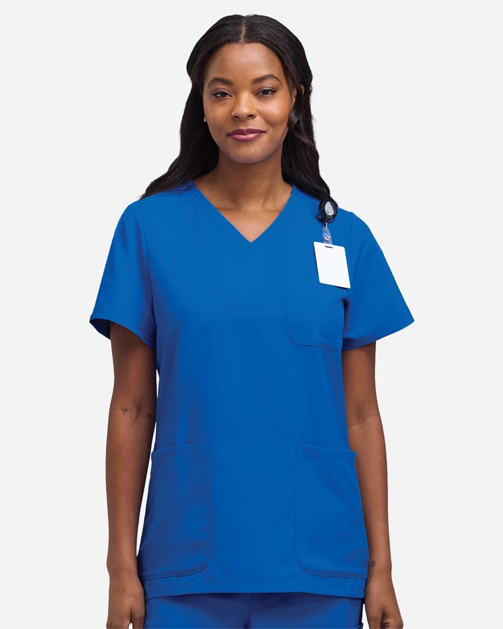 Hanes Women's V-Neck 3 Pocket Scrub Top - Image 1