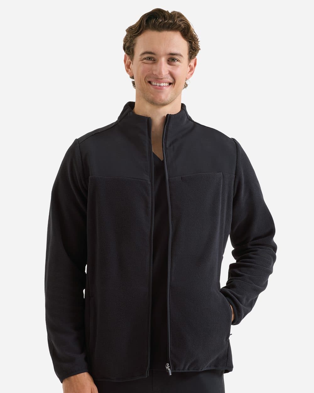 Onna Men's Agility Panelled Fleece Full-Zip Jacket - Image 1