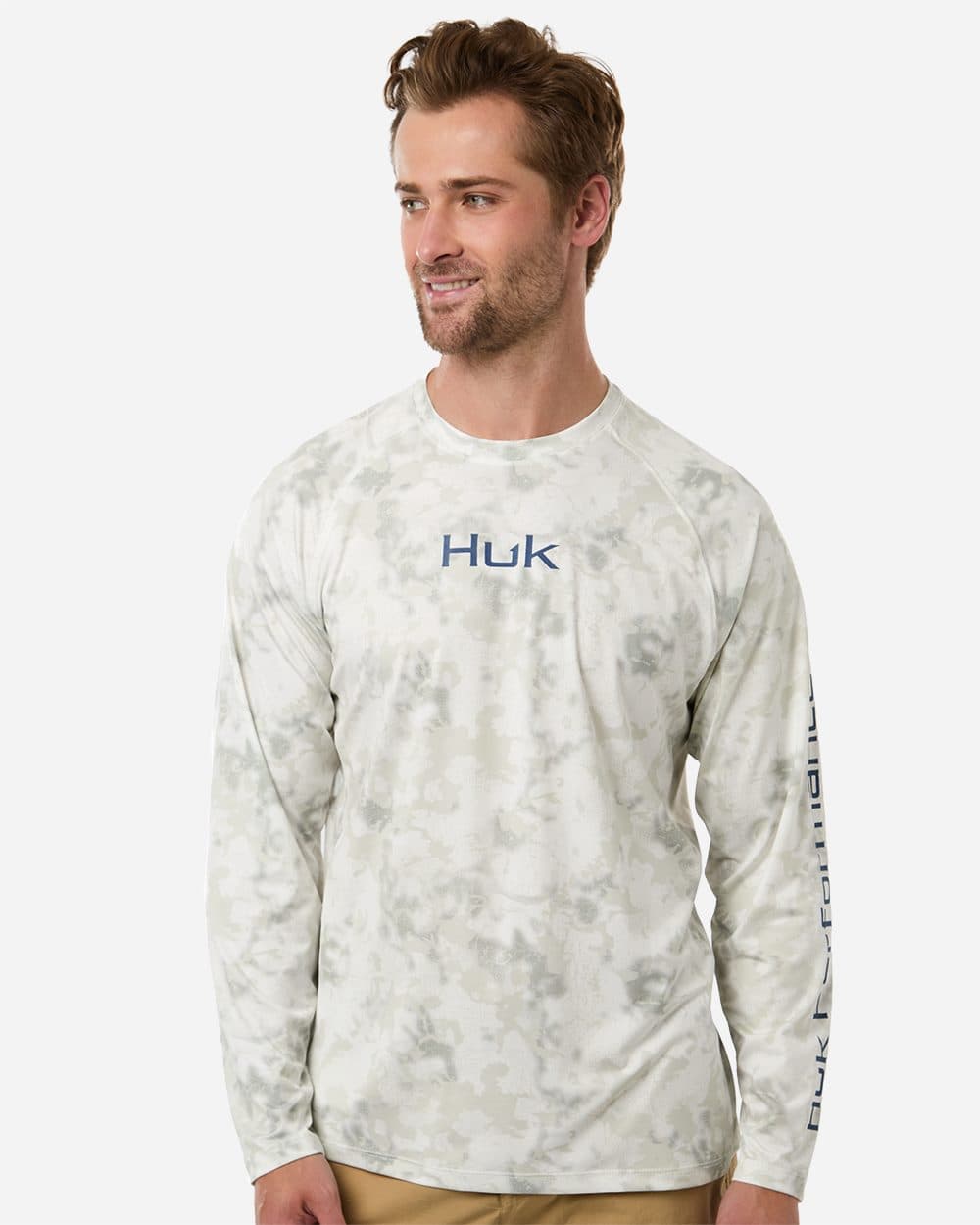 HUK Men's Airweight KS Printed Crewneck Pullover - Image 1