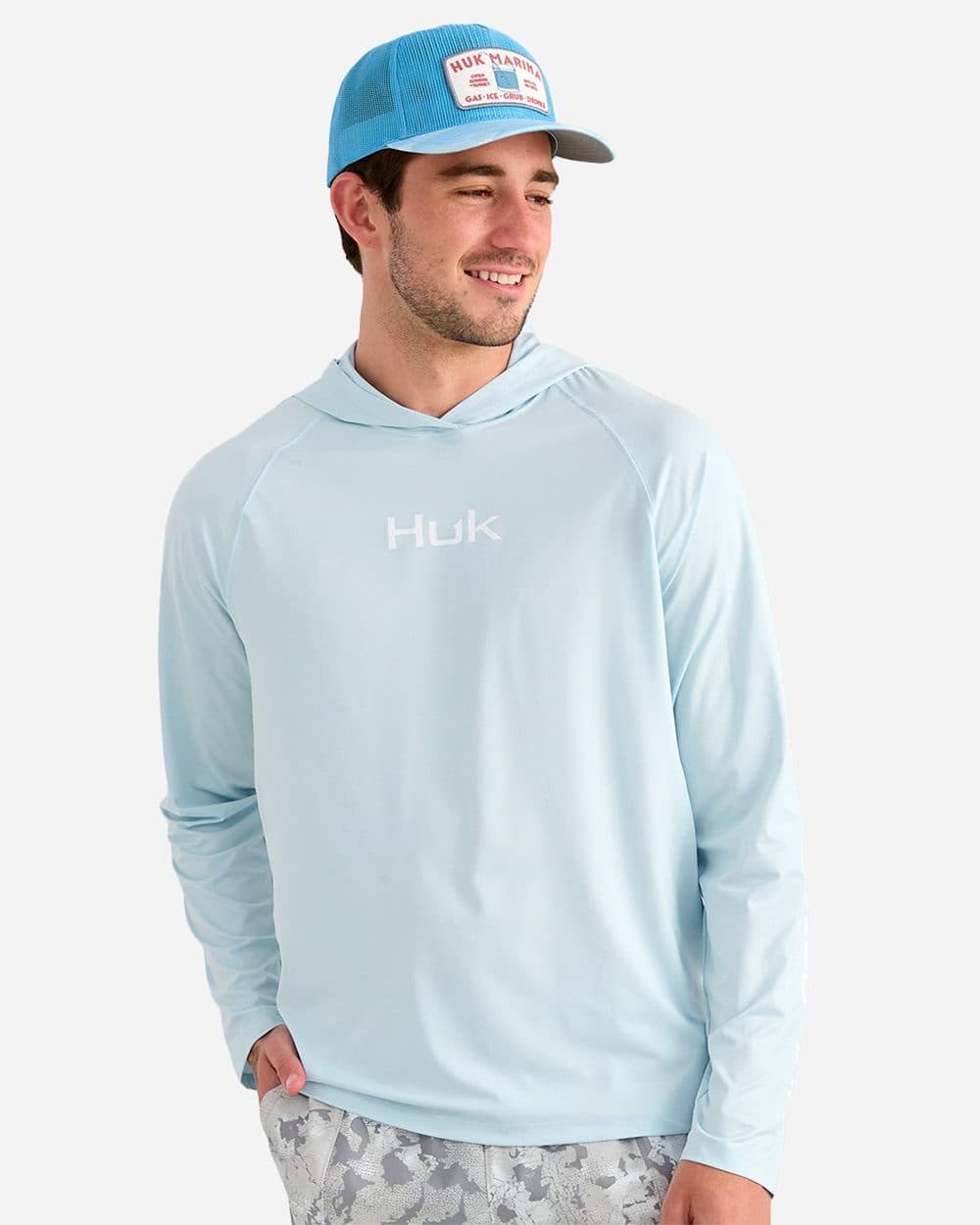 HUK Men's Airweight Hooded Pullover - Image 1