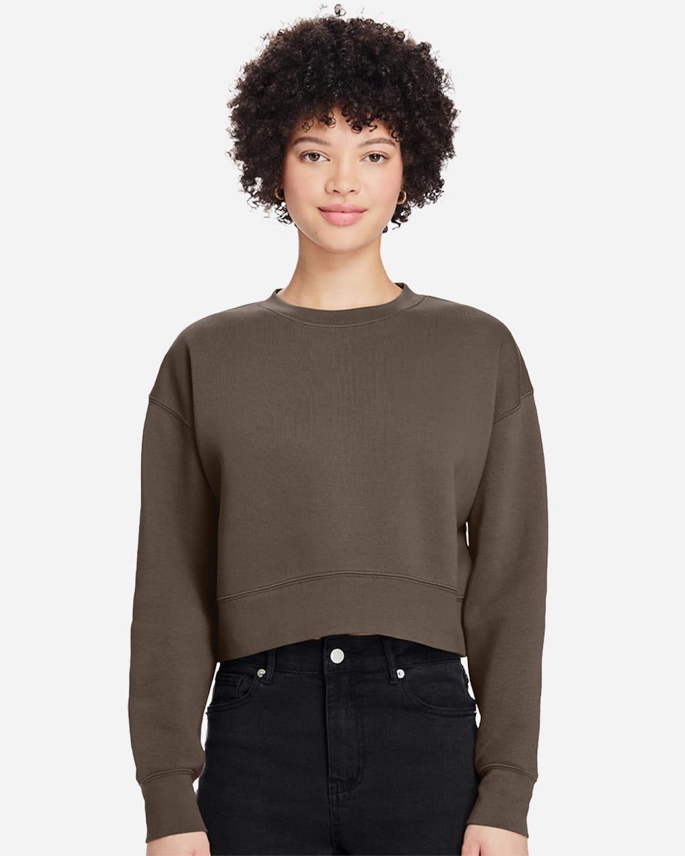 Lane Seven Women's Relaxed Cropped Crewneck Sweatshirt - Image 1