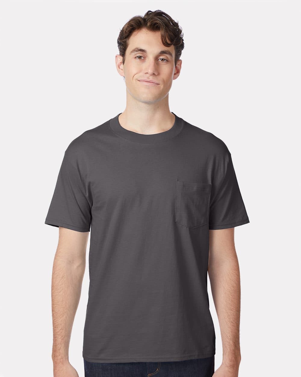 Hanes Unisex Beefy-T® Pocket T-Shirt - Image 1