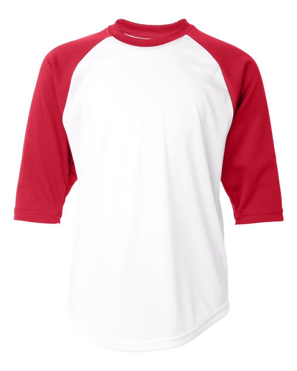 Badger Youth B-Core Three-Quarter Sleeve Baseball T-Shirt - Image 1