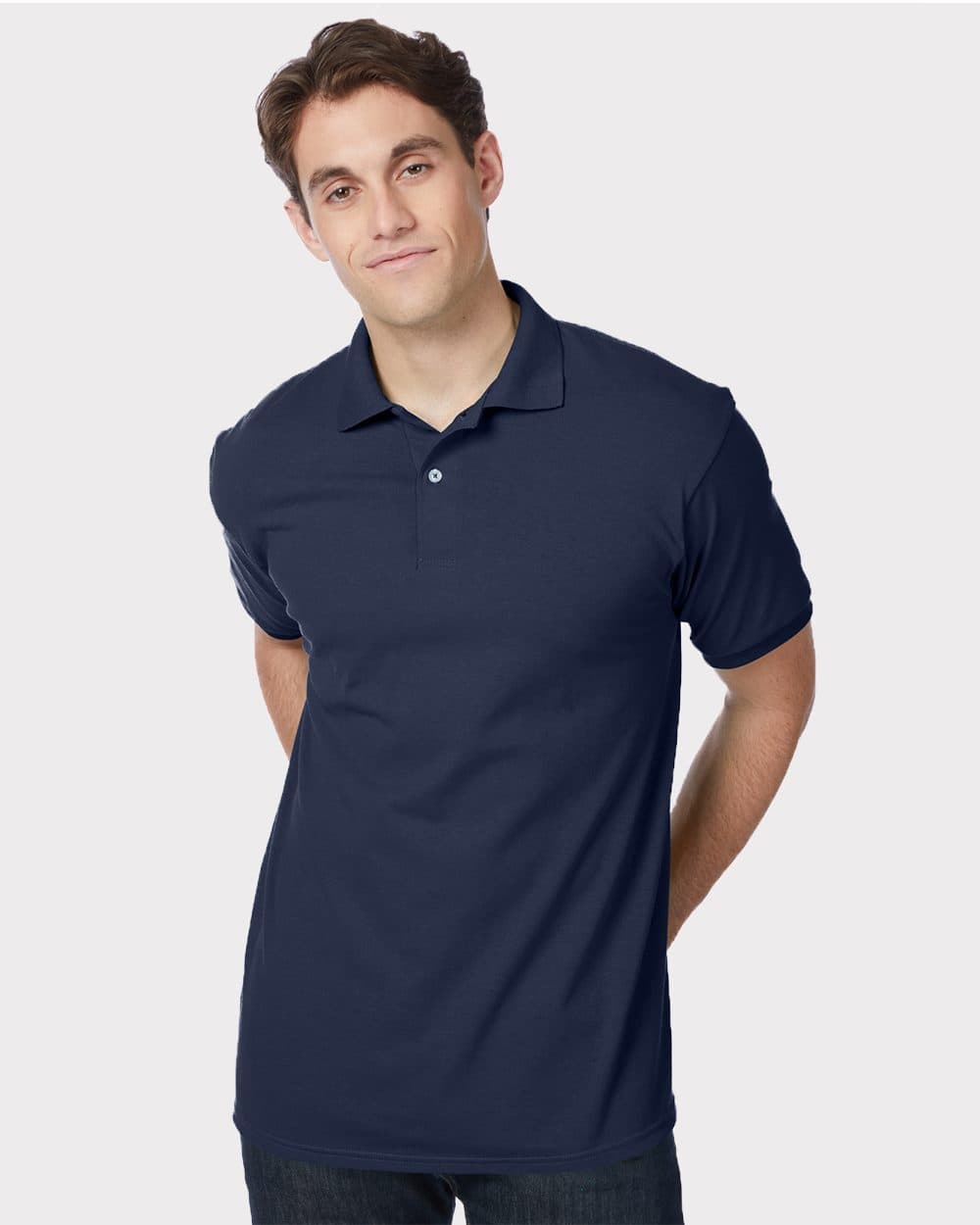 Hanes Unisex EcoSmart® Jersey Polo - Image 1