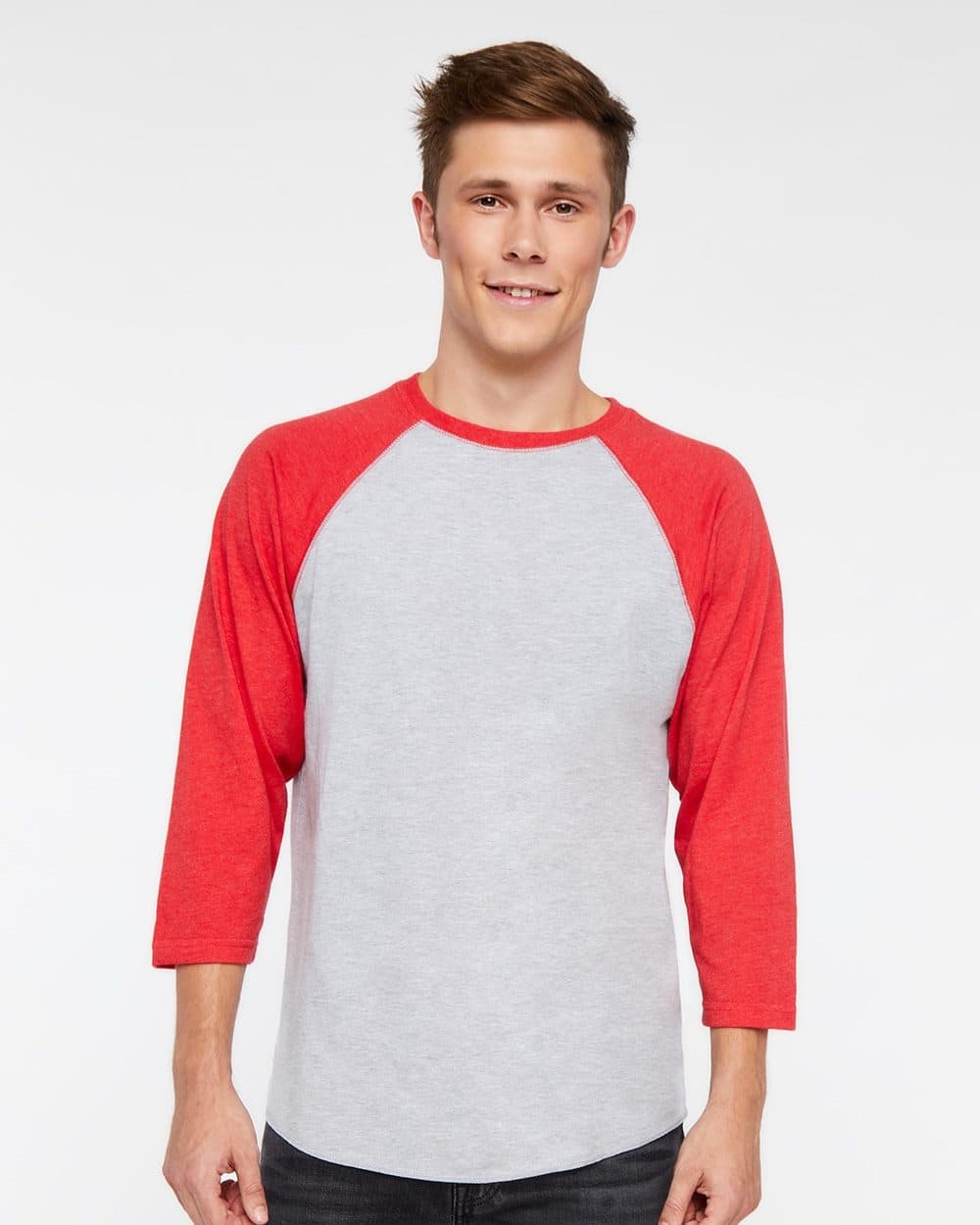 LAT Unisex Baseball Fine Jersey Three-Quarter Sleeve Tee - Image 1
