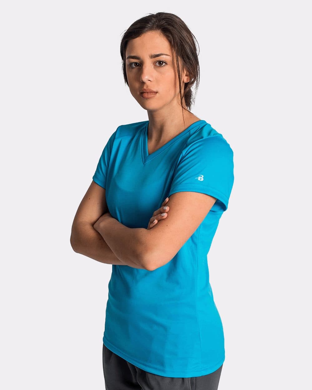 Badger Women’s B-Core V-Neck T-Shirt - Image 1