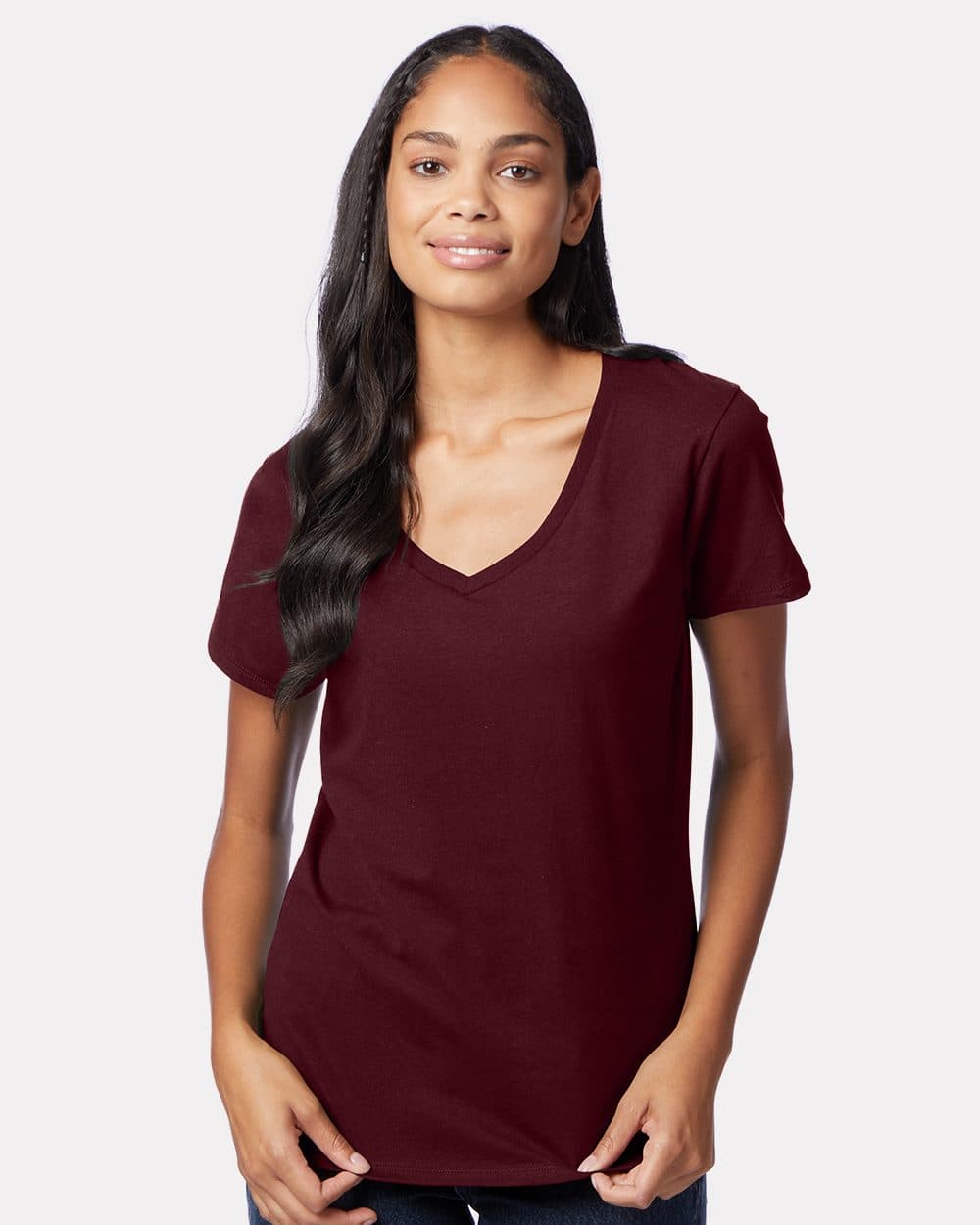 Hanes Women's Perfect-T V-Neck T-Shirt - Image 1