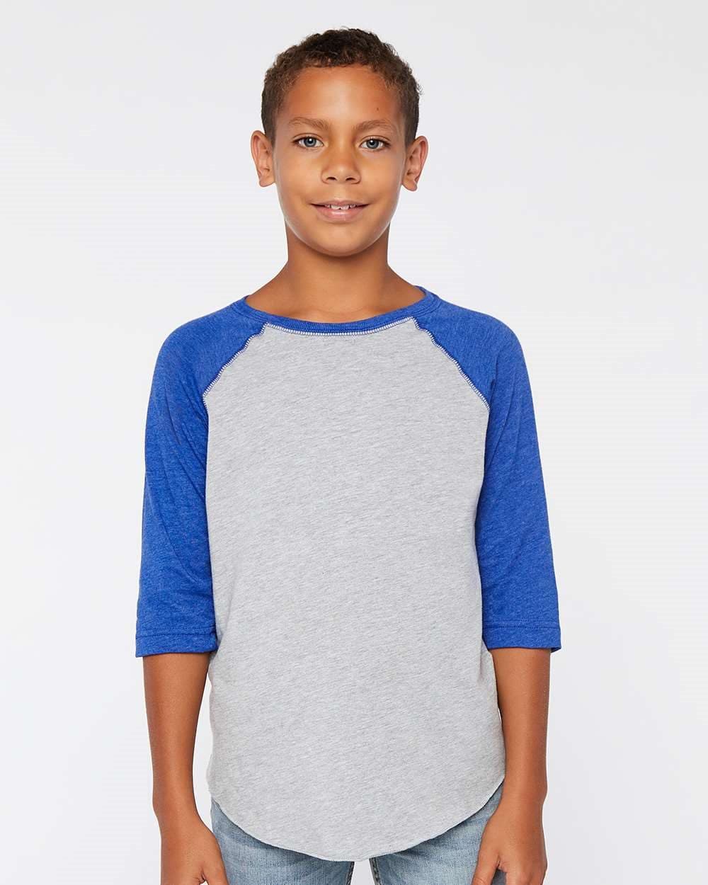 LAT Youth Baseball Fine Jersey Three-Quarter Sleeve Tee - Image 1