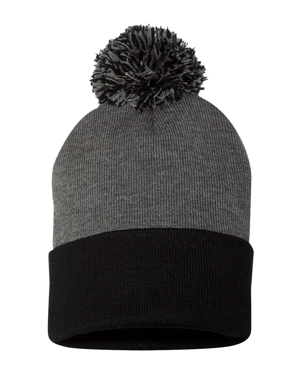 Sportsman 12" Pom-Pom Cuffed Beanie - Image 1