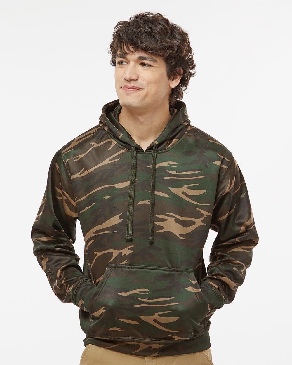 J. America Men's Polyester Tailgate Hooded Sweatshirt - Image 1