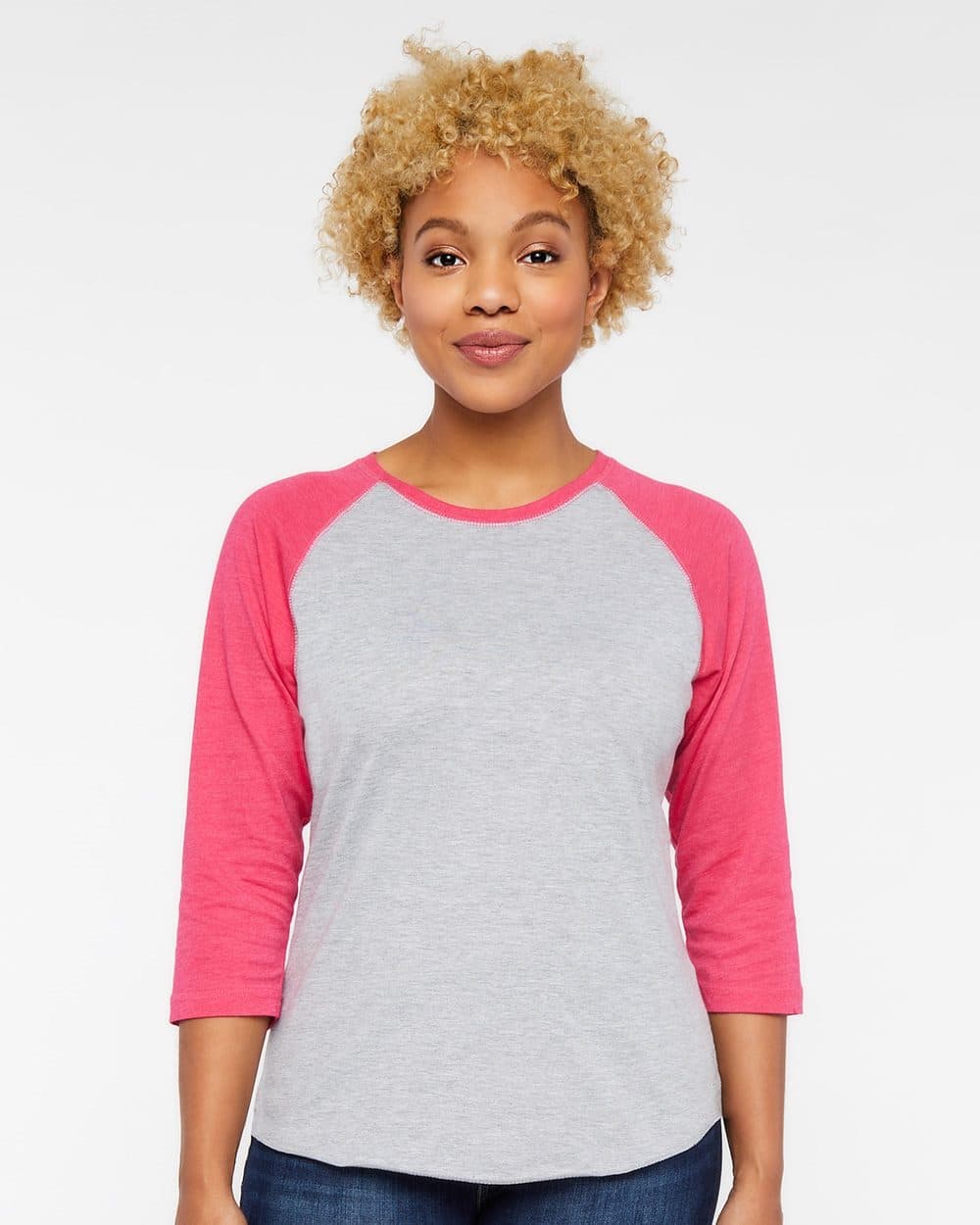 LAT Women's Baseball Fine Jersey Three-Quarter Sleeve Tee - Image 1