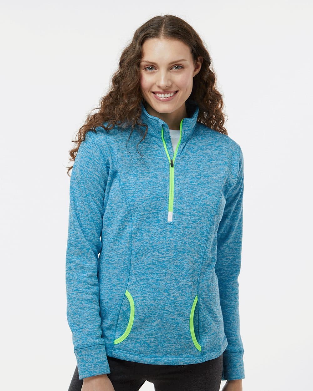 J. America Women's Cosmic Fleece Quarter-Zip Pullover - Image 1