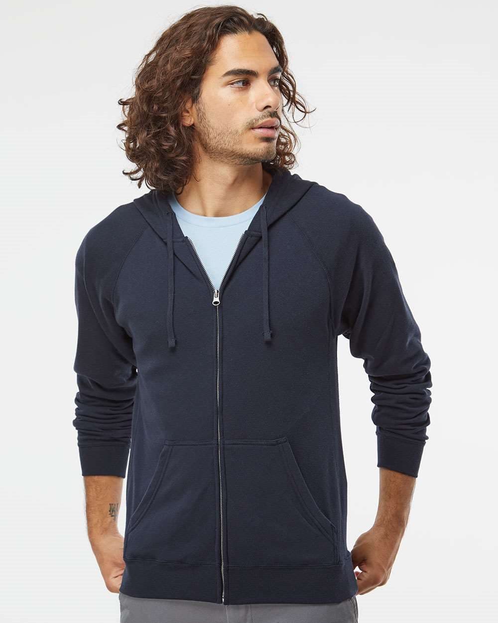 Independent Trading Co. Unisex Special Blend Raglan Full-Zip Hooded Sweatshirt - Image 1
