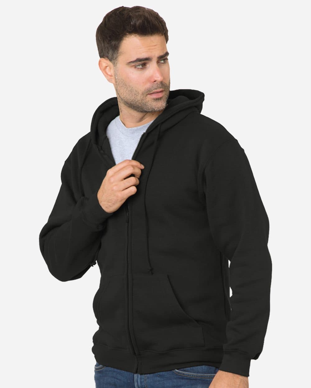 Bayside Unisex USA-Made Full-Zip Hooded Sweatshirt - Image 1