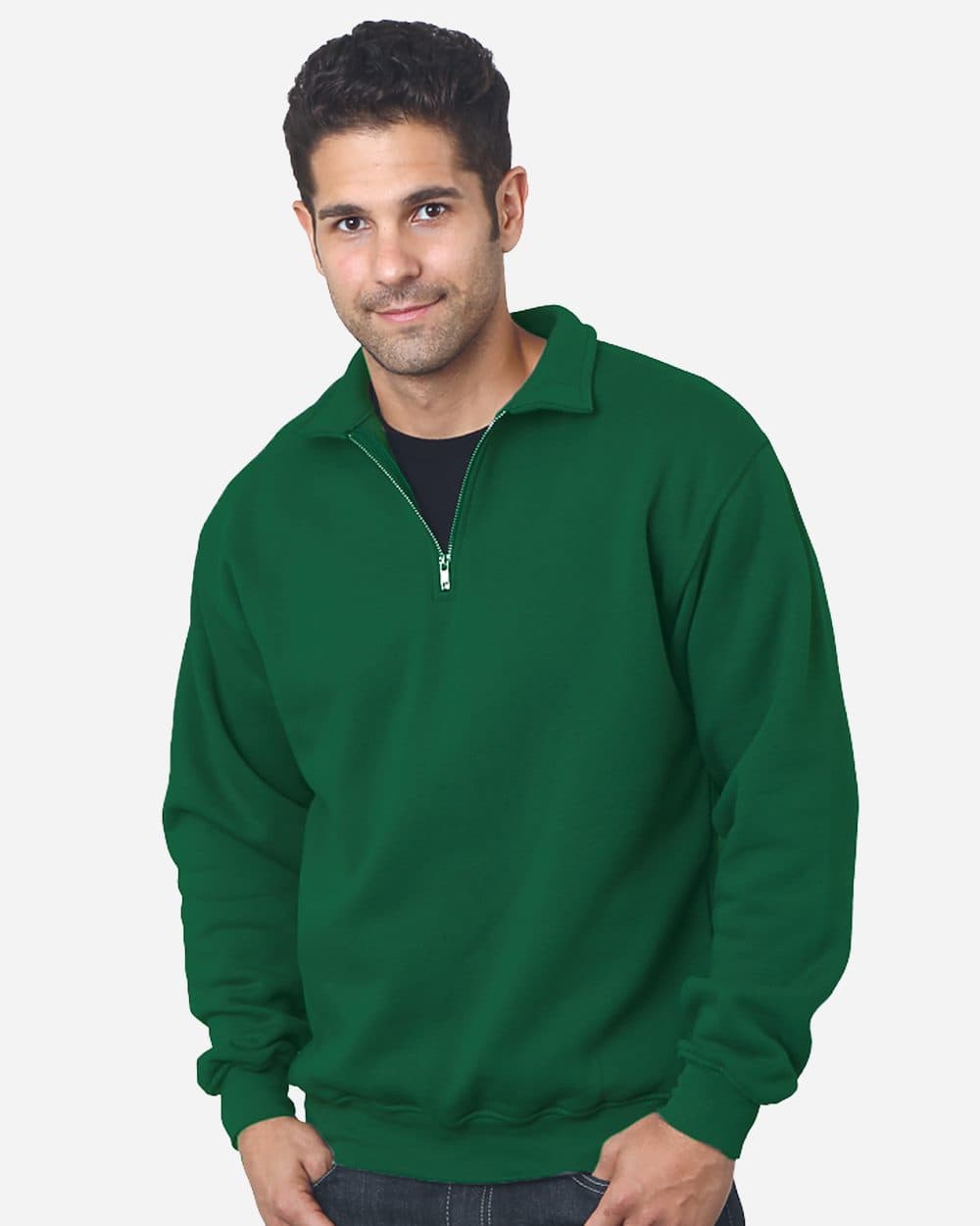 Bayside Unisex USA-Made Quarter-Zip Sweatshirt - Image 1