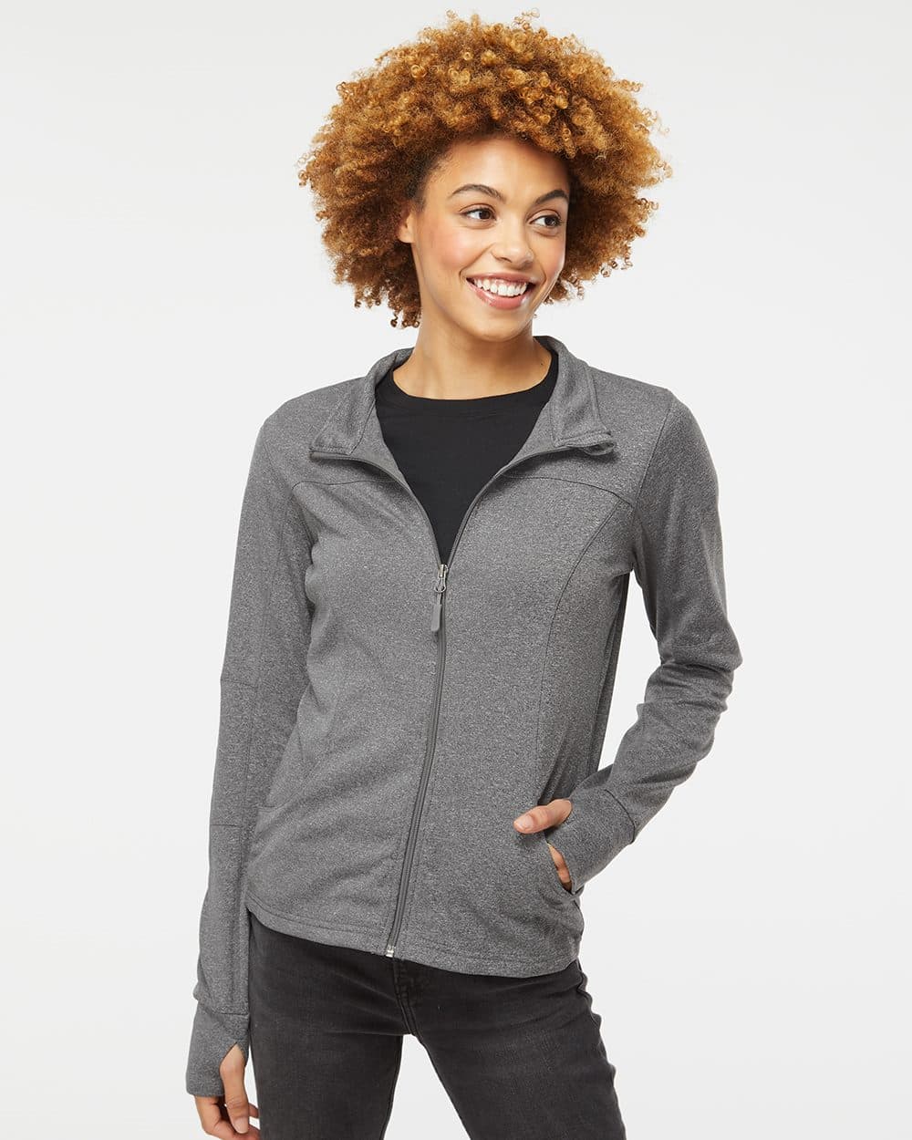 Independent Trading Co. Women's Poly-Tech Full-Zip Track Jacket - Image 1