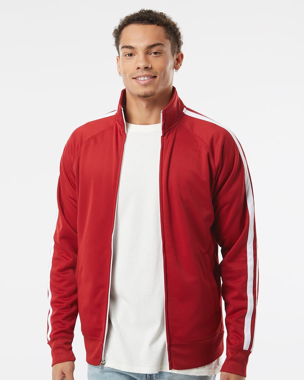 Independent Trading Co. Men's Lightweight Poly-Tech Full-Zip Track Jacket - Image 1