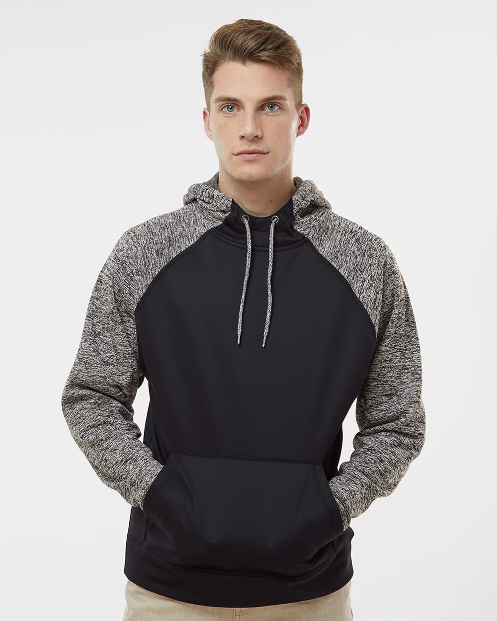 J. America Men's Colorblocked Cosmic Fleece Hooded Sweatshirt - Image 1