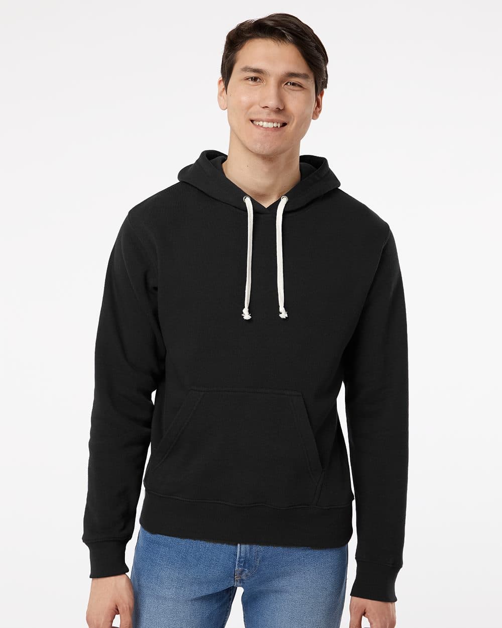 J. America Men's Triblend Fleece Hooded Sweatshirt - Image 1