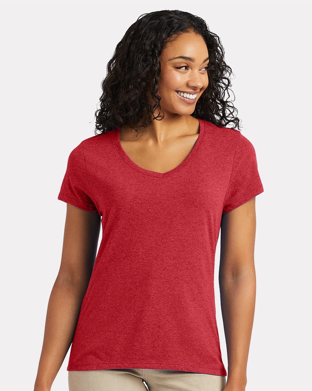 Hanes Women's Perfect-T Triblend V-Neck T-Shirt - Image 1