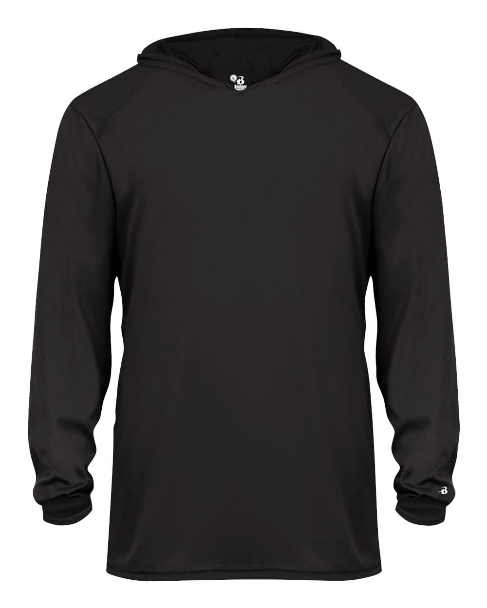 Badger Youth B-Core Long Sleeve Hooded T-Shirt - Image 1