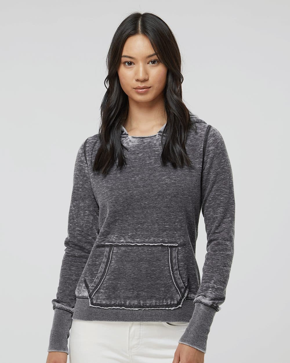 J. America Women's Zen Fleece Hooded Sweatshirt - Image 1