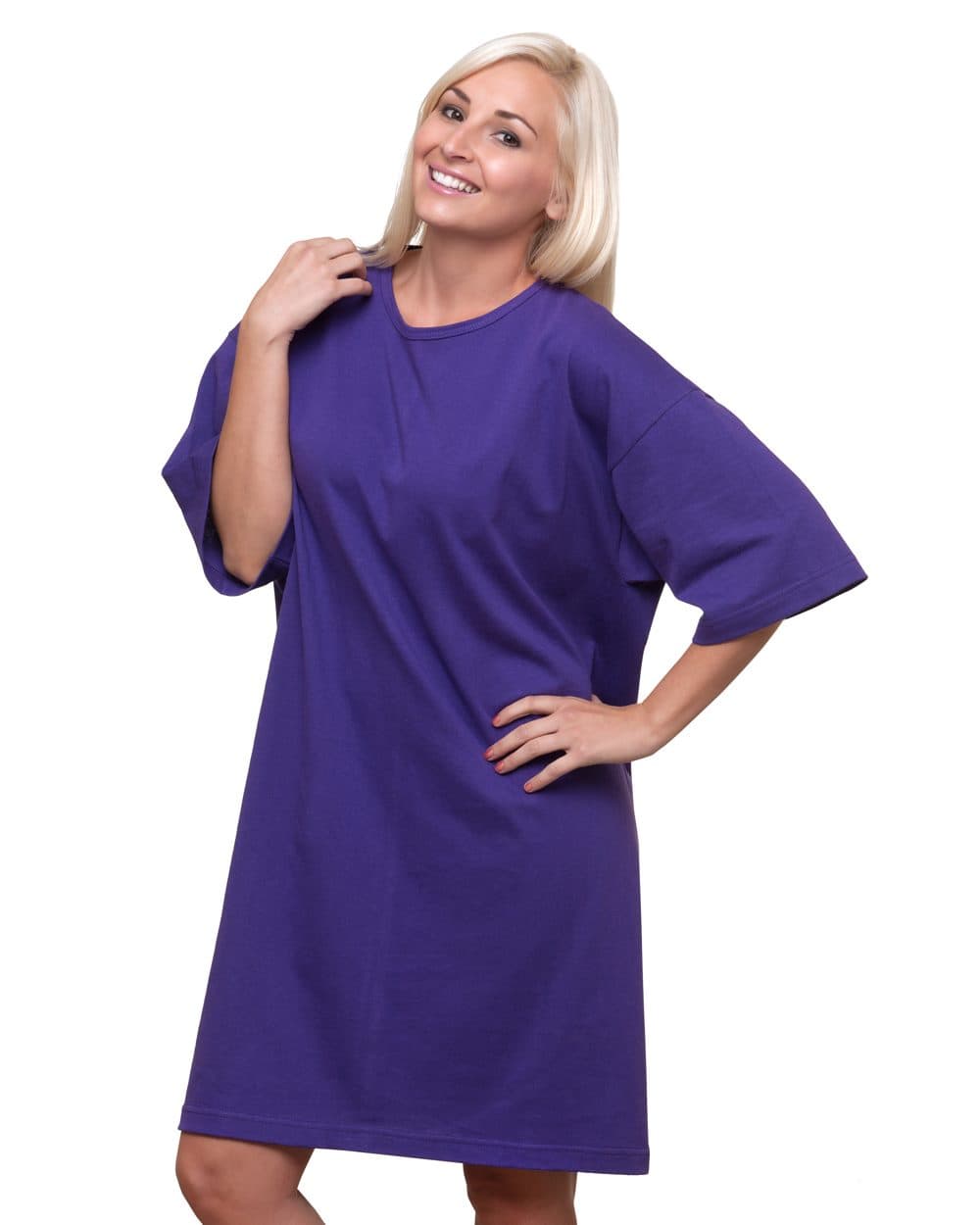Bayside Women's USA-Made Scoop Neck Cover-Up - Image 1