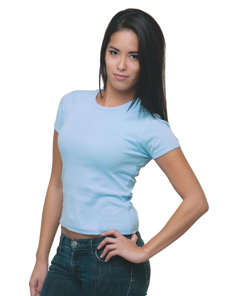 Bayside Women's USA-Made Cap Sleeve T-Shirt - Image 1