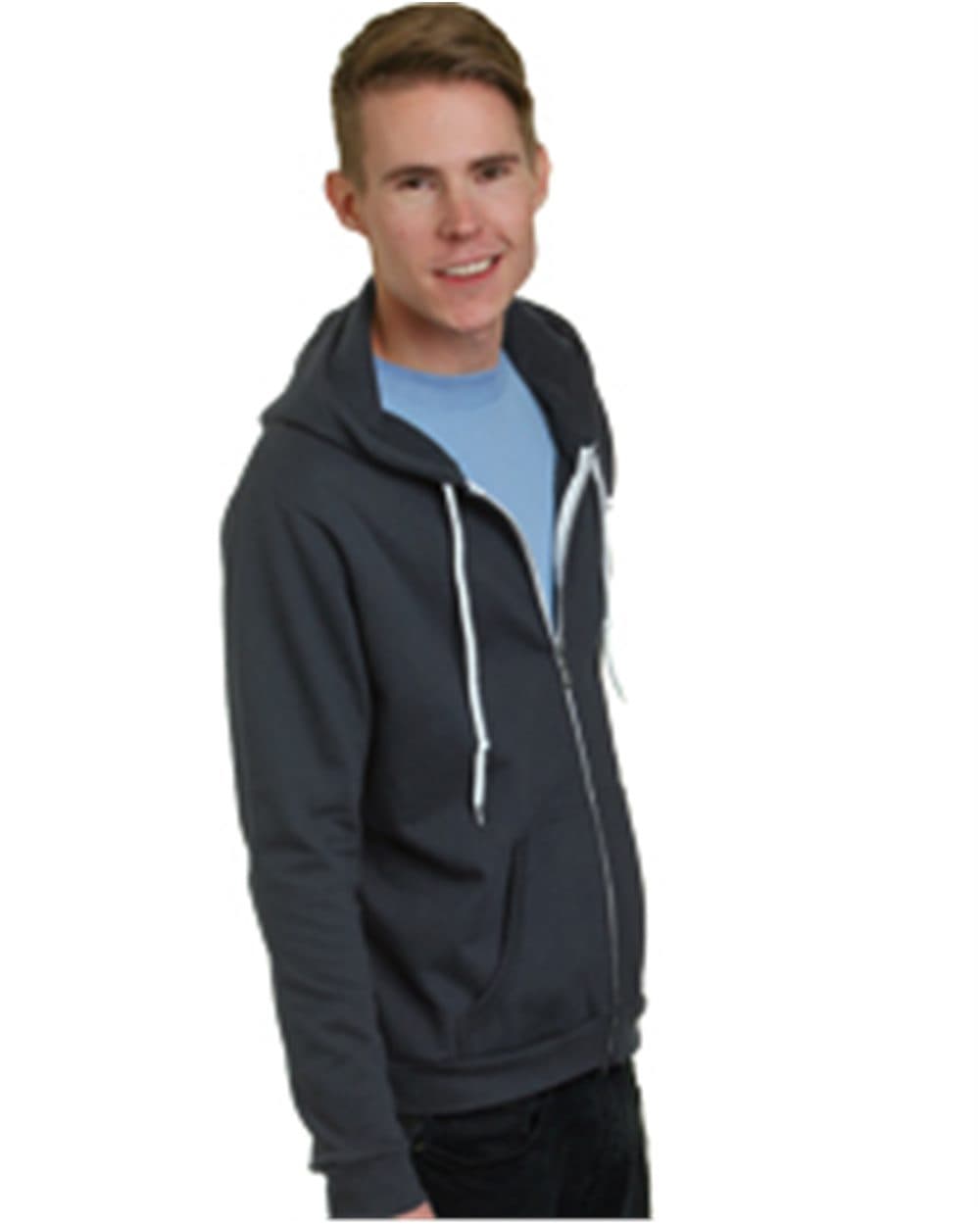 Bayside Unisex USA-Made Full-Zip Fleece HoodedSweatshirt - Image 1