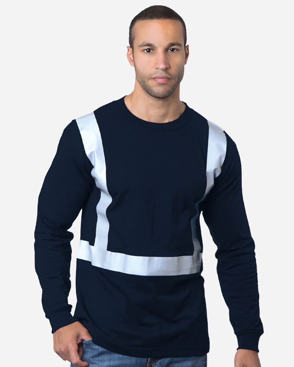 Bayside Men's USA-Made Hi-Visibility Long Sleeve T-Shirt - Image 1