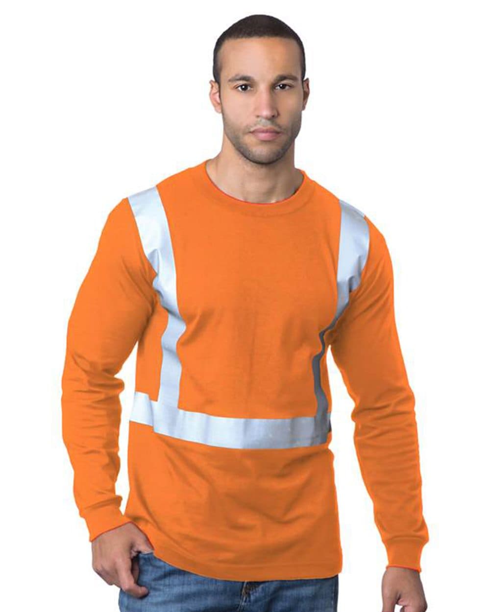 Bayside Men's USA-Made 50/50 Hi-Visibility Long Sleeve T-Shirt - Image 1