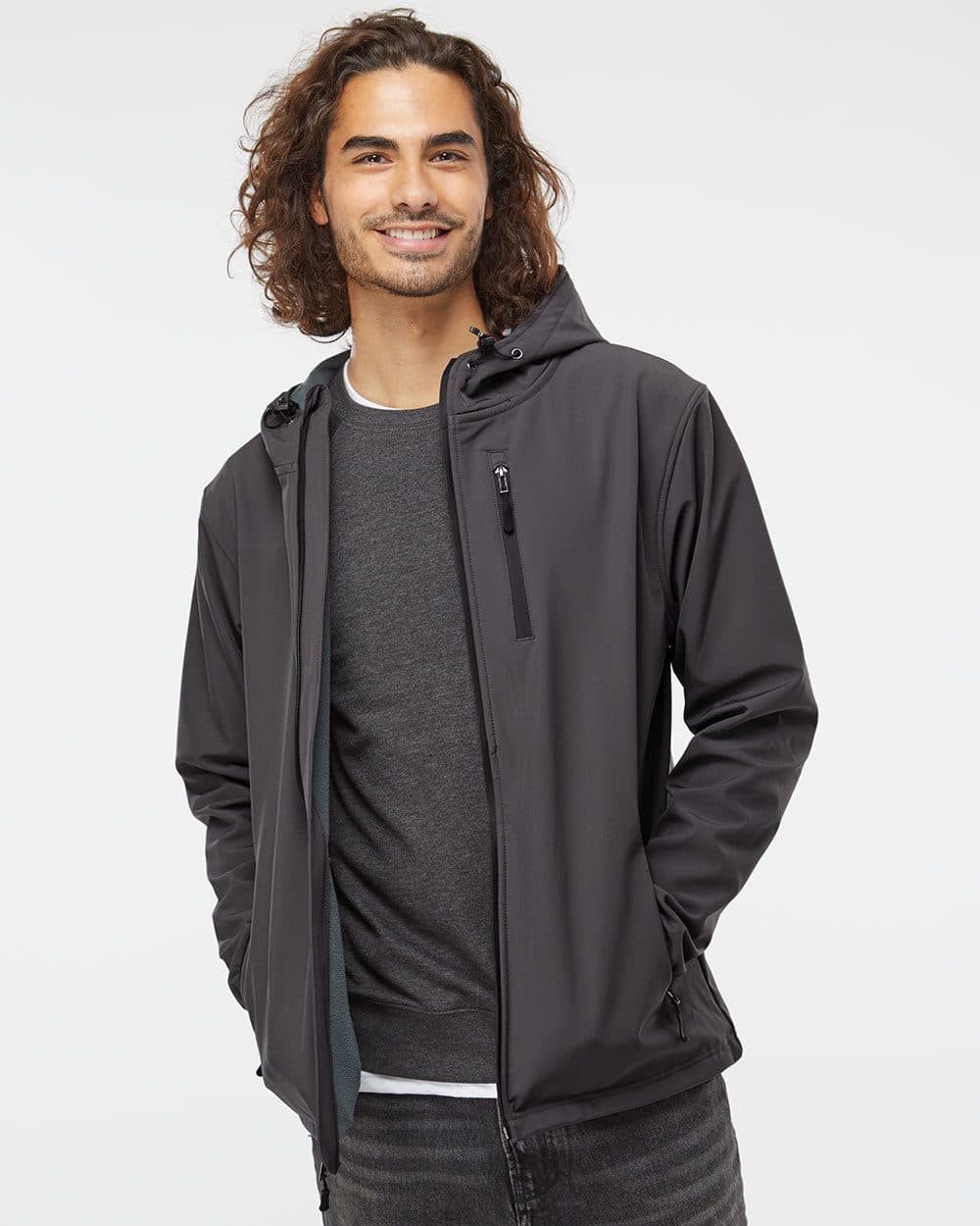 Independent Trading Co. Men's Poly-Tech Soft Shell Jacket - Image 1