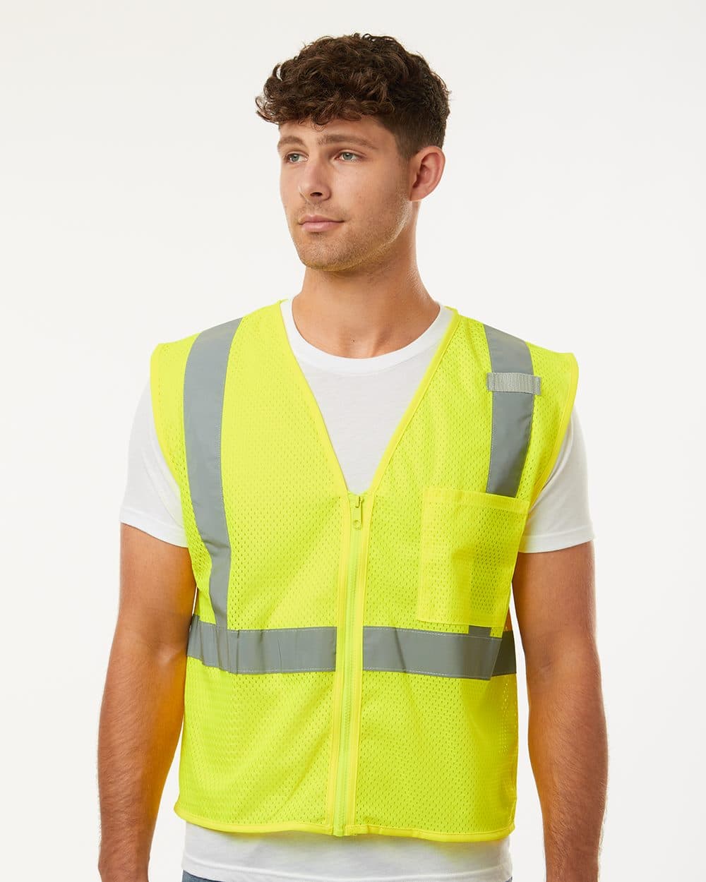 Kishigo Unisex Single Pocket Zipper Mesh Vest - Image 1