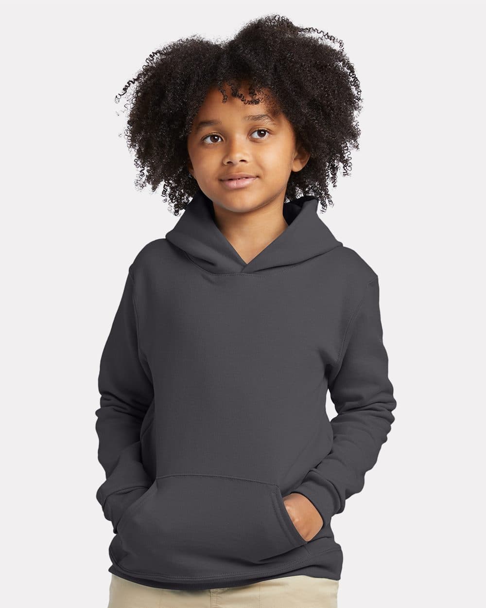 Hanes Youth EcoSmart® Hooded Sweatshirt - Image 1