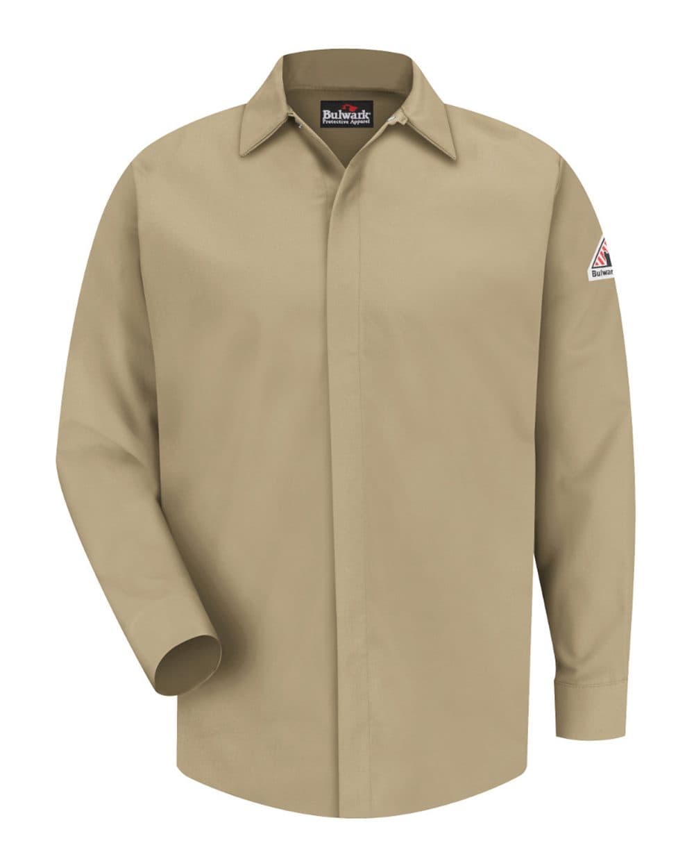 Bulwark Men's Concealed-Gripper Pocketless Work Shirt - Image 1