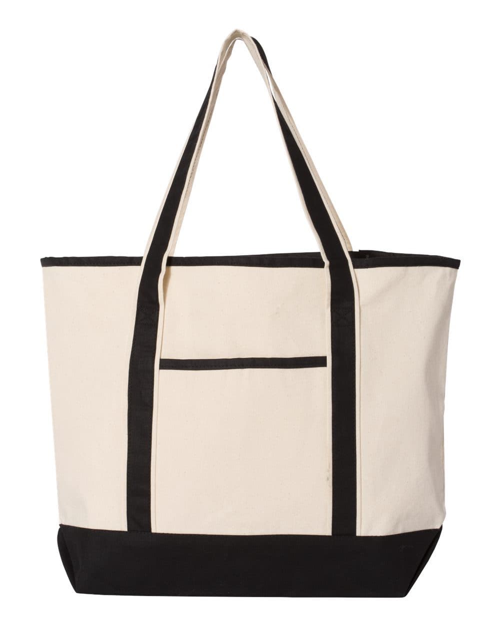 Q-Tees 34.6L Large Canvas Deluxe Tote - Image 1