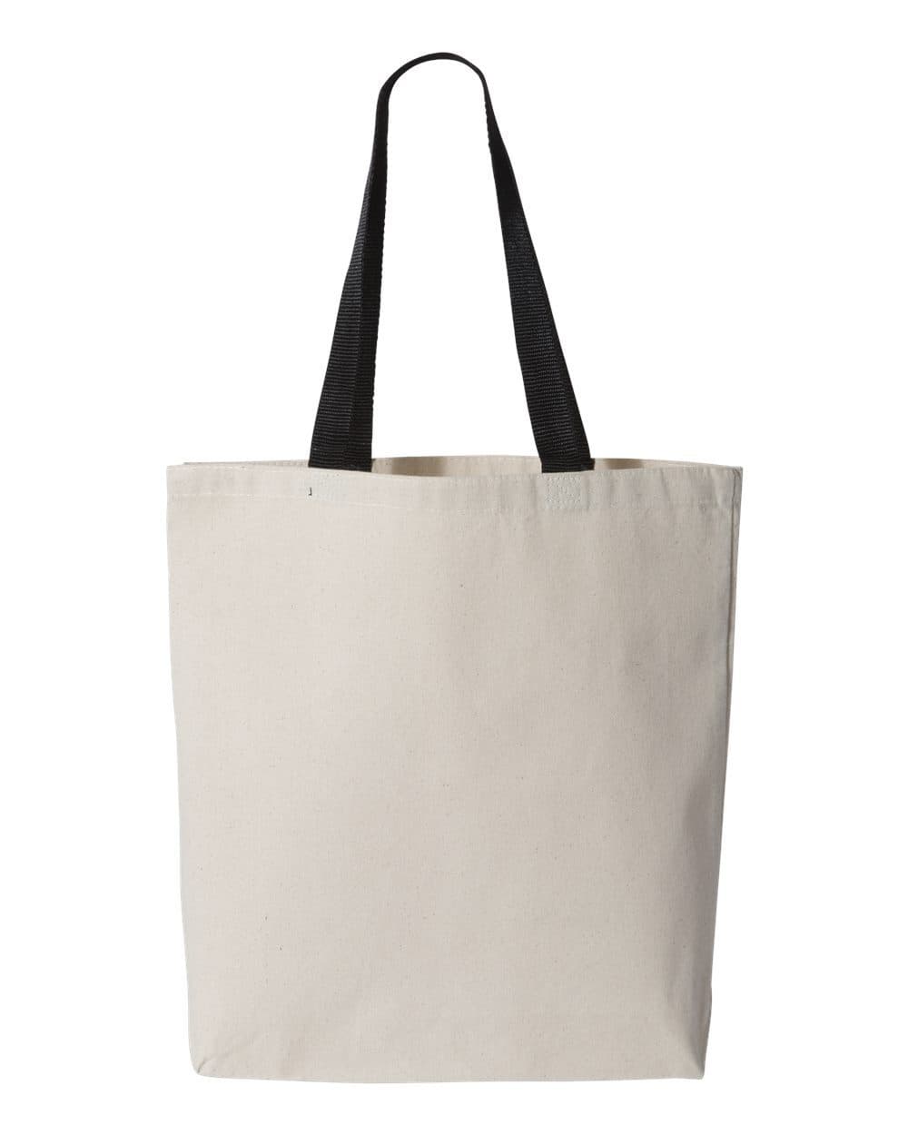 Q-Tees 11L Canvas Tote with Contrast-Color Handles - Image 1