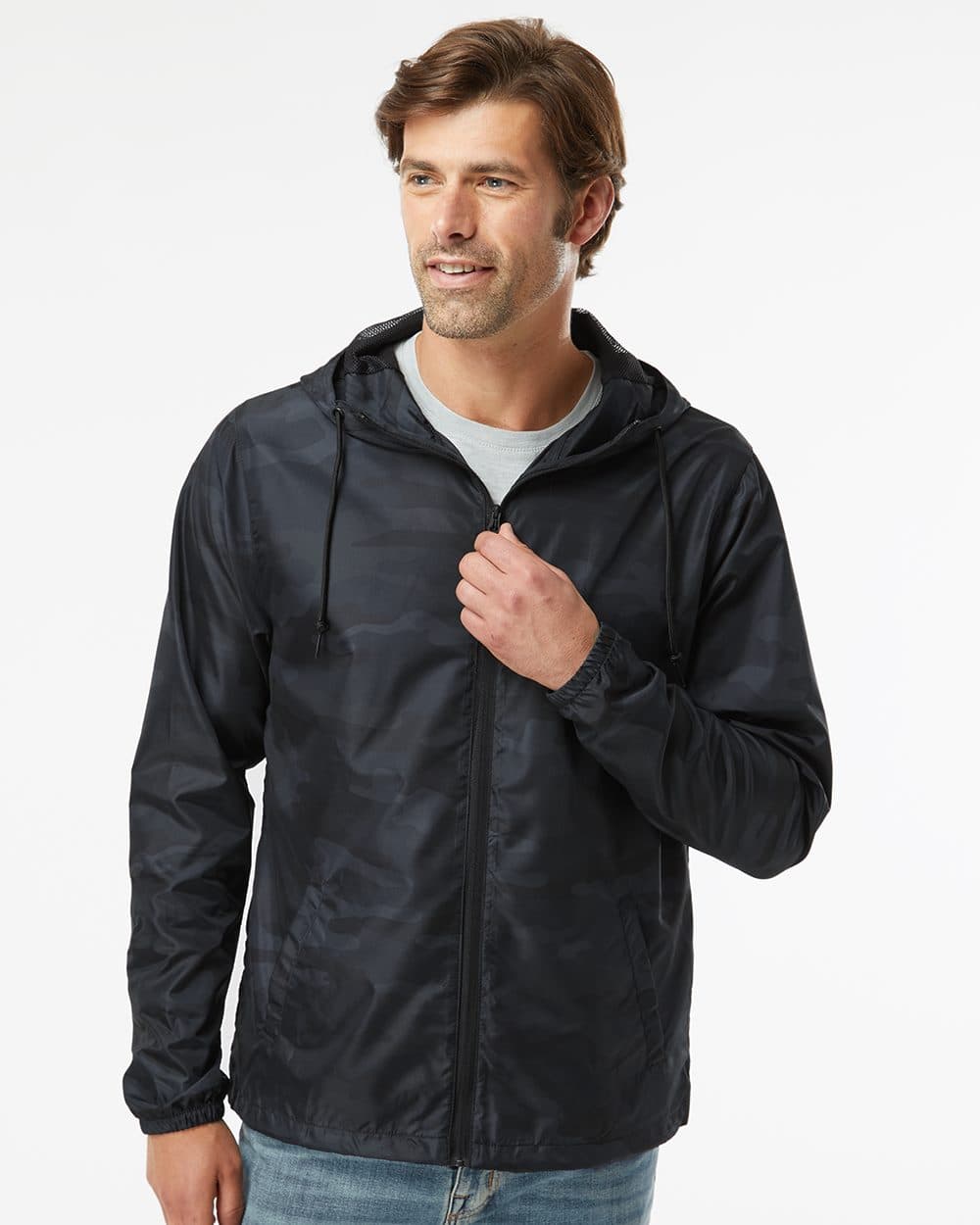 Independent Trading Co. Men's Lightweight Windbreaker Full-Zip Jacket - Image 1