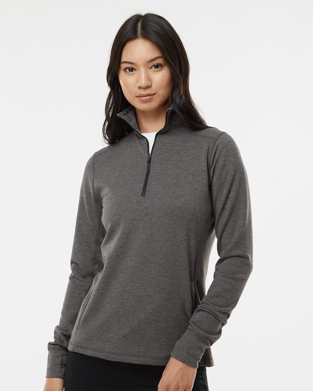 J. America Women’s Omega Stretch Quarter-Zip Pullover - Image 1