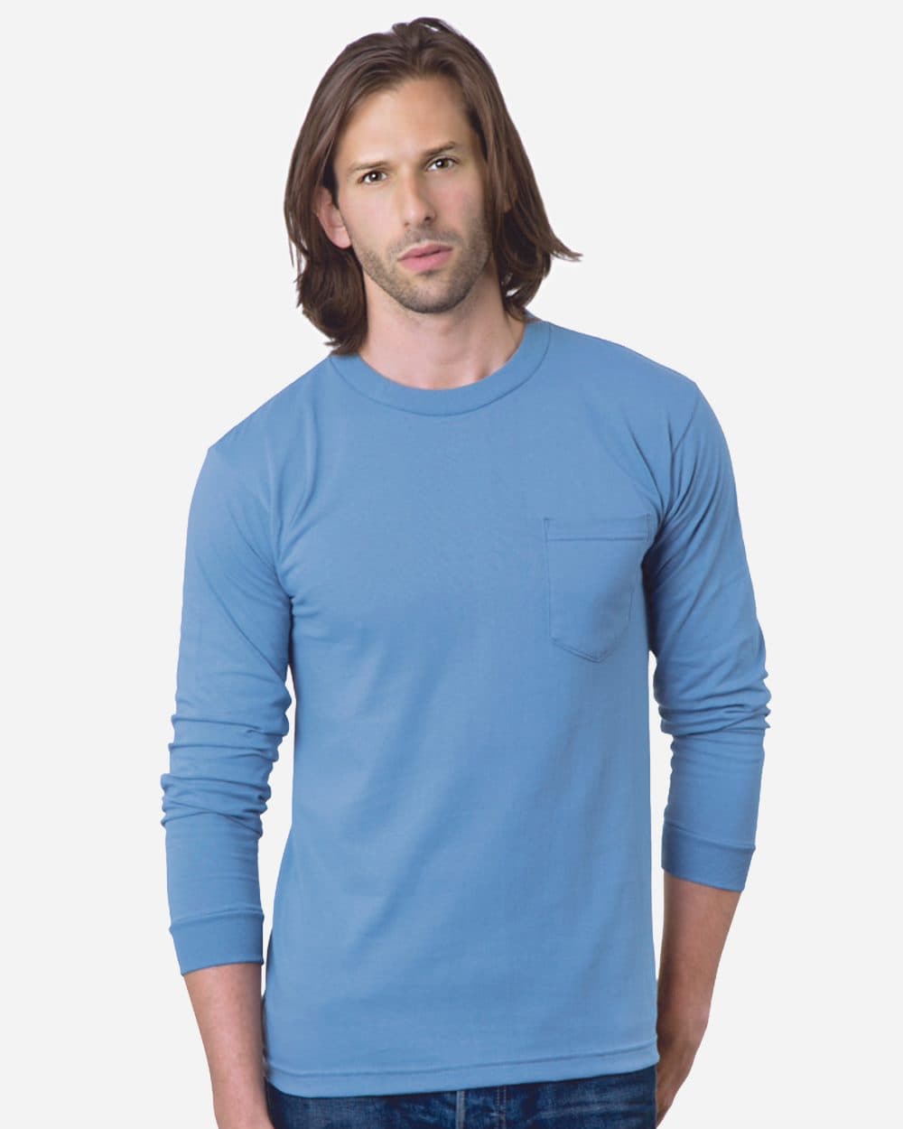 Bayside Unisex USA-Made Long Sleeve Pocket T-Shirt - Image 1