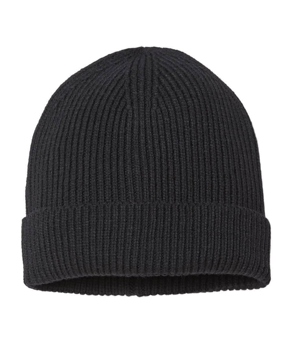 Atlantis Headwear Sustainable Fine Rib Cuffed Beanie - Image 1